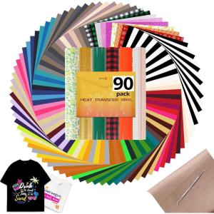 imageHTVRONT Pink Heat Transfer Vinyl  13 Sheets Hot Pink HTV Vinyl in 12 Assorted Colors Red Iron on Vinyl for Cricut ampamp Cameo  Easy to Cut ampamp WeedMulticolor