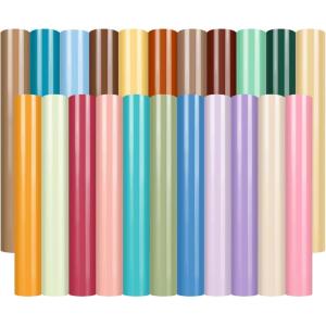 imageHTVRONT Pink Heat Transfer Vinyl  13 Sheets Hot Pink HTV Vinyl in 12 Assorted Colors Red Iron on Vinyl for Cricut ampamp Cameo  Easy to Cut ampamp WeedBoho