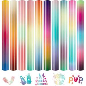 imageHTVRONT Pink Heat Transfer Vinyl  13 Sheets Hot Pink HTV Vinyl in 12 Assorted Colors Red Iron on Vinyl for Cricut ampamp Cameo  Easy to Cut ampamp WeedGradient HTV