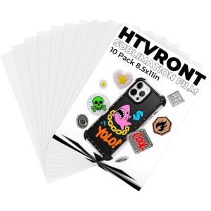 imageHTVRONT Printable Sublimation Heat Transfer Film for Phone Case Heat Press10 Pack 3D Sublimation Film Sheets for Phone Cases Mugs85quot x 11quot Sublimation Transfer Paper for Badge Keychains10 Pack