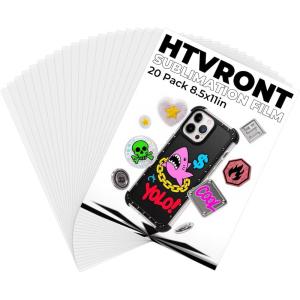 imageHTVRONT Printable Sublimation Heat Transfer Film for Phone Case Heat Press10 Pack 3D Sublimation Film Sheets for Phone Cases Mugs85quot x 11quot Sublimation Transfer Paper for Badge Keychains20 Pack
