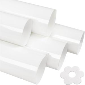 imageHTVRONT Puff Vinyl Heat Transfer  9Pcs Pastel Puff HTV Vinyl in 4 Assorted Candy Colors3D Puff Heat Transfer Vinyl for TShirts12quotx10quot Puff Iron on Vinyl Compatible with Cricut Cutting MachineWhite