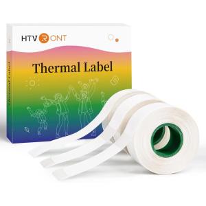 imageHTVRONT Thermal Label Stickers  D30 Label Tape Label Maker Tape Sticker Labels for Phomemo D30 Label Printer Replacement for Office ampamp Home D30 Labels 3 Rolls 15x30mm 235 TapesRoll ClearA White Label Stickers 3 Rolls