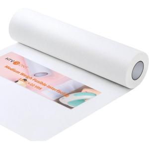 imageMedium Weight Fusible Interfacing for Sewing  13in22Yard Interfacing Fabric for Sewing HTVRONT NonWoven Interfacing Ironon Polyester SingleSided Interfacing for Crafting Quilting Sewing DIYMedium Weight