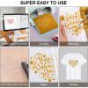 imageHTVRONT Heat Transfer Vinyl Champagne HTV Rolls  12quot x 15ft Champagne Gold Iron on Vinyl for All Cutting Machines White HTV Vinyl for Shirts  Easy to Cut ampamp Weed for Heat Vinyl DesignGold Glitter