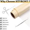 imageHTVRONT Heat Transfer Vinyl Champagne HTV Rolls  12quot x 15ft Champagne Gold Iron on Vinyl for All Cutting Machines White HTV Vinyl for Shirts  Easy to Cut ampamp Weed for Heat Vinyl DesignCream