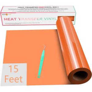 imageHTVRONT Heat Transfer Vinyl Champagne HTV Rolls  12quot x 15ft Champagne Gold Iron on Vinyl for All Cutting Machines White HTV Vinyl for Shirts  Easy to Cut ampamp Weed for Heat Vinyl DesignOrange