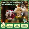 imageHTVRONT Sublimation Ornament Blanks 26 PCS 3 Inch Sublimation Christmas Ornament Blanks Double Side with Red String  Personalized MDF Decoration Supplies for Halloween Christmas26 PcsMDF