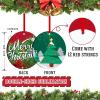 imageHTVRONT Sublimation Ornament Blanks 26 PCS 3 Inch Sublimation Christmas Ornament Blanks Double Side with Red String  Personalized MDF Decoration Supplies for Halloween Christmas12 PcsMDF