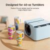 imageHTVRONT Auto Tumbler Heat Press 2  A200 Full Cup Transfer Heat Press Machine for 40 OZ Tumbler with Handle Heat Even and Quick Cups Sublimation Machine with Adjustable Pressure ampamp 4 Memory ModesBlue