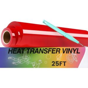imageHTVRONT HTV Roll Heat Transfer Vinyl  12quot x 25ft Black Iron on Vinyl for TShirts Easy to Weed ampamp Transfer HTV Vinyl  Compatible with All Cutting MachineRed