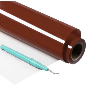 imageHTVRONT HTV Roll Heat Transfer Vinyl  12quot x 25ft Black Iron on Vinyl for TShirts Easy to Weed ampamp Transfer HTV Vinyl  Compatible with All Cutting MachineBrown