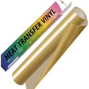 imageHTVRONT Champagne HTV Vinyl Roll  12quot x 10ft Champagne Gold Iron on Vinyl for Cricut ampamp Silhouette Cameo Heat Transfer Vinyl Rolls for t Shirts  Easy to Cut ampamp Weed for Heat Vinyl DesignGold
