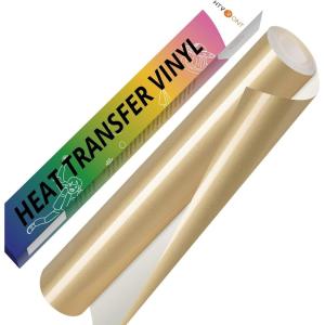 imageHTVRONT Champagne HTV Vinyl Roll  12quot x 10ft Champagne Gold Iron on Vinyl for Cricut ampamp Silhouette Cameo Heat Transfer Vinyl Rolls for t Shirts  Easy to Cut ampamp Weed for Heat Vinyl DesignChampagne Gold