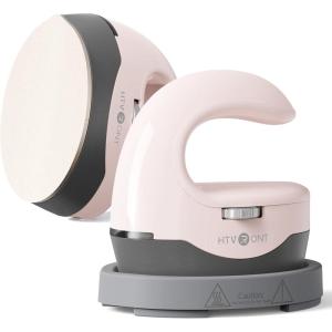 imageHTVRONT Heat Press H1 Mini Heat Press Machine Small Heat Press Portable Iron Press Machine for T Shirts Hats Heating Transfer Projects H1 PinkH1 Pink