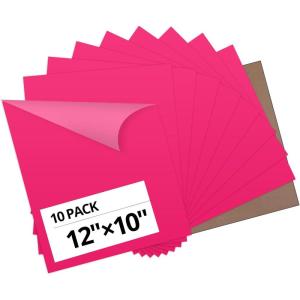 imageHTVRONT Turquoise Heat Transfer Vinyl  10 Pack 12 x 10 HTV Vinyl for TShirt Turquoise Iron on Vinyl for All Cutting Machine or Heat Press MachinePink
