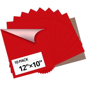 imageHTVRONT Turquoise Heat Transfer Vinyl  10 Pack 12 x 10 HTV Vinyl for TShirt Turquoise Iron on Vinyl for All Cutting Machine or Heat Press MachineRed