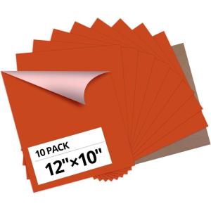 imageHTVRONT Turquoise Heat Transfer Vinyl  10 Pack 12 x 10 HTV Vinyl for TShirt Turquoise Iron on Vinyl for All Cutting Machine or Heat Press MachineTexas Orange