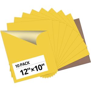 imageHTVRONT Turquoise Heat Transfer Vinyl  10 Pack 12 x 10 HTV Vinyl for TShirt Turquoise Iron on Vinyl for All Cutting Machine or Heat Press MachineYellow