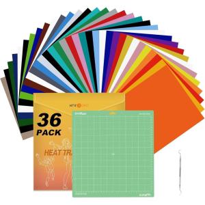 imageHTVRONT Turquoise Heat Transfer Vinyl  10 Pack 12 x 10 HTV Vinyl for TShirt Turquoise Iron on Vinyl for All Cutting Machine or Heat Press Machinemulticolor 36