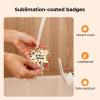 imageHTVRONT 50 Pcs Sublimation Button Blanks 58mm Button Maker Supplies Premium Metal Customizable Badges Sublimation Pins with FullSurface amp Curved Transfer Vivid Color amp FadeResistant Button Pins for Handmake Crafts Clothing amp Gifts50