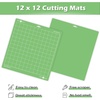 image:imageHTVRONT 5 Packs Self Healing Cutting Mat 12 x 18 DoubleSided Cutting Mats for Crafts A3 HighDensity Sewing Mat with Grid for Fabric Quilting Modeling Hobby Scrapbooking ProjectStandard Grip12X122PACK