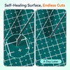 image:imageHTVRONT 5 Packs Self Healing Cutting Mat 12 x 18 DoubleSided Cutting Mats for Crafts A3 HighDensity Sewing Mat with Grid for Fabric Quilting Modeling Hobby Scrapbooking ProjectDark Teal