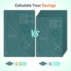 image:imageHTVRONT 5 Packs Self Healing Cutting Mat 12 x 18 DoubleSided Cutting Mats for Crafts A3 HighDensity Sewing Mat with Grid for Fabric Quilting Modeling Hobby Scrapbooking ProjectDark Teal
