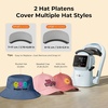 image:imageHTVRONT Auto Hat Press Machine  Hat Heat Press Machine with Precise TempampTimer Control Hat Heat Press Machine for Caps with 2 Platens Compatible with DTF Film Embroidery Sublimation PurpleBlue