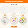image:imageHTVRONT Sparkling Bead Embroidery Kit for Beginners 3 Sets Complete Embroidery Kits with Step by Step Stitch Video amp Instruction Starter Embroidery Kit with 11 Stitches for Gifts for WomanYellow Flower Mixed Embroidery