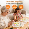 image:imageHTVRONT Sparkling Bead Embroidery Kit for Beginners 3 Sets Complete Embroidery Kits with Step by Step Stitch Video amp Instruction Starter Embroidery Kit with 11 Stitches for Gifts for WomanYellow Flower Mixed Embroidery