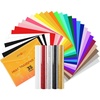 image:imageHTVRONT HTV Heat Transfer Vinyl  35 Pack HTV Vinyl Sheets 12 x 10 IronOn Vinyl for TShirts 30 Assorted Premium Colors HTV Compatible with Cricut Machine amp Silhouette CameoGlitter  Solid