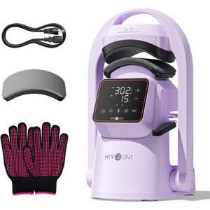 image:imageHTVRONT Auto Hat Press Machine  Hat Heat Press Machine with Precise TempampTimer Control Hat Heat Press Machine for Caps with 2 Platens Compatible with DTF Film Embroidery Sublimation PurplePurple
